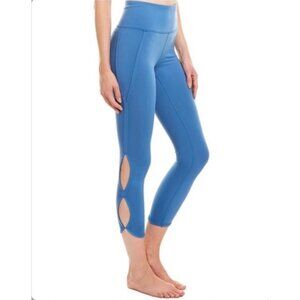 NEW Free People Movement Infinity High-Rise Cutout Blue Yoga 3/4 Leggings